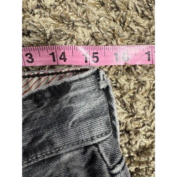 VTG Levis Jeans Y2K 30x30 Black Flap Pocket Distressed Straight Hong Kong Denim - Picture 16 of 16